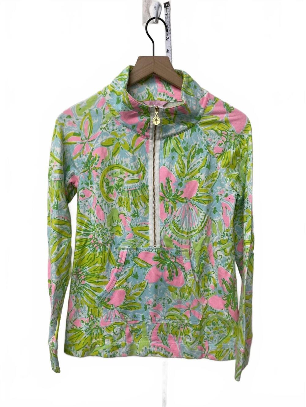 Lilly Pulitzer Floral Zip Up Hoodie Size S